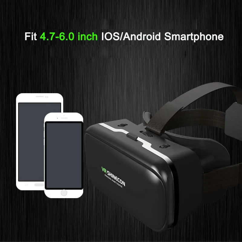 VR Shinecon 10.0 Helm 3D-Brille Virtual Reality Headset für Smartphones VR-Brille Videospiel Fernglas