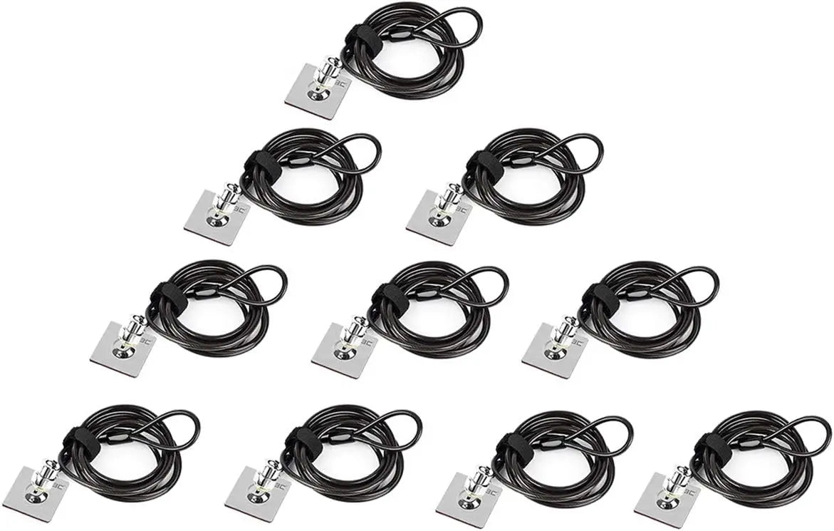 10er-Pack Laptop-Kabelschloss mit Zahlencode, Diebstahlsicherung für PC, Monitor, Tablet Hauptbild
