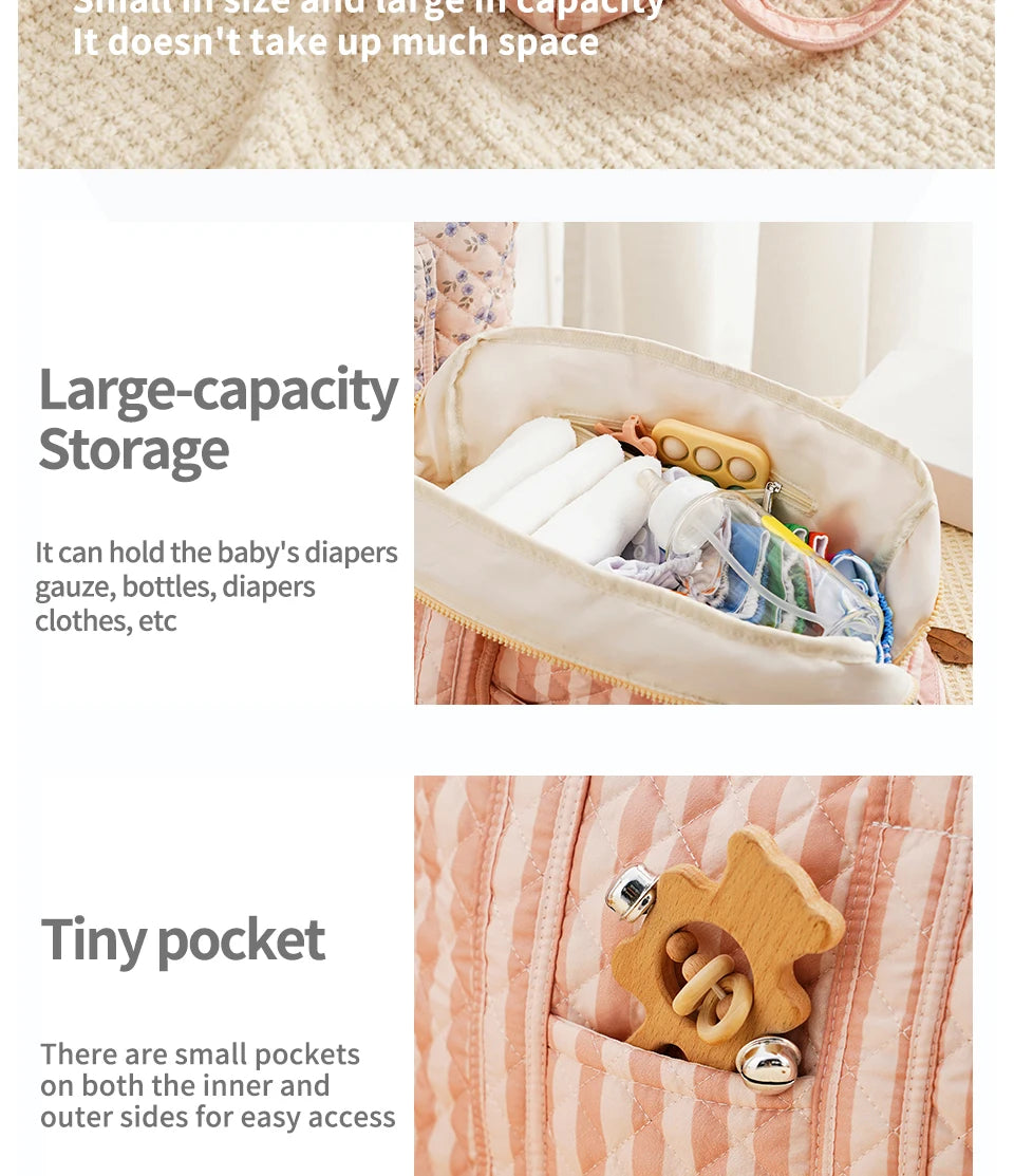 Elinfant 1 Stück Baby-Wickeltasche für Mütter, Stilltasche, Babysachen, Windeltaschen für Mütter, Mama-Handtaschen, Kinderwagen, Mutter und Kind