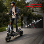 Neuer HALO KNIGHT T107Pro Smart E-Scooter für Erwachsene, großes Display, 60V 38.4Ah Akku, 3000W Dualmotor, 95KM/H Leistungsstarker Elektroroller
