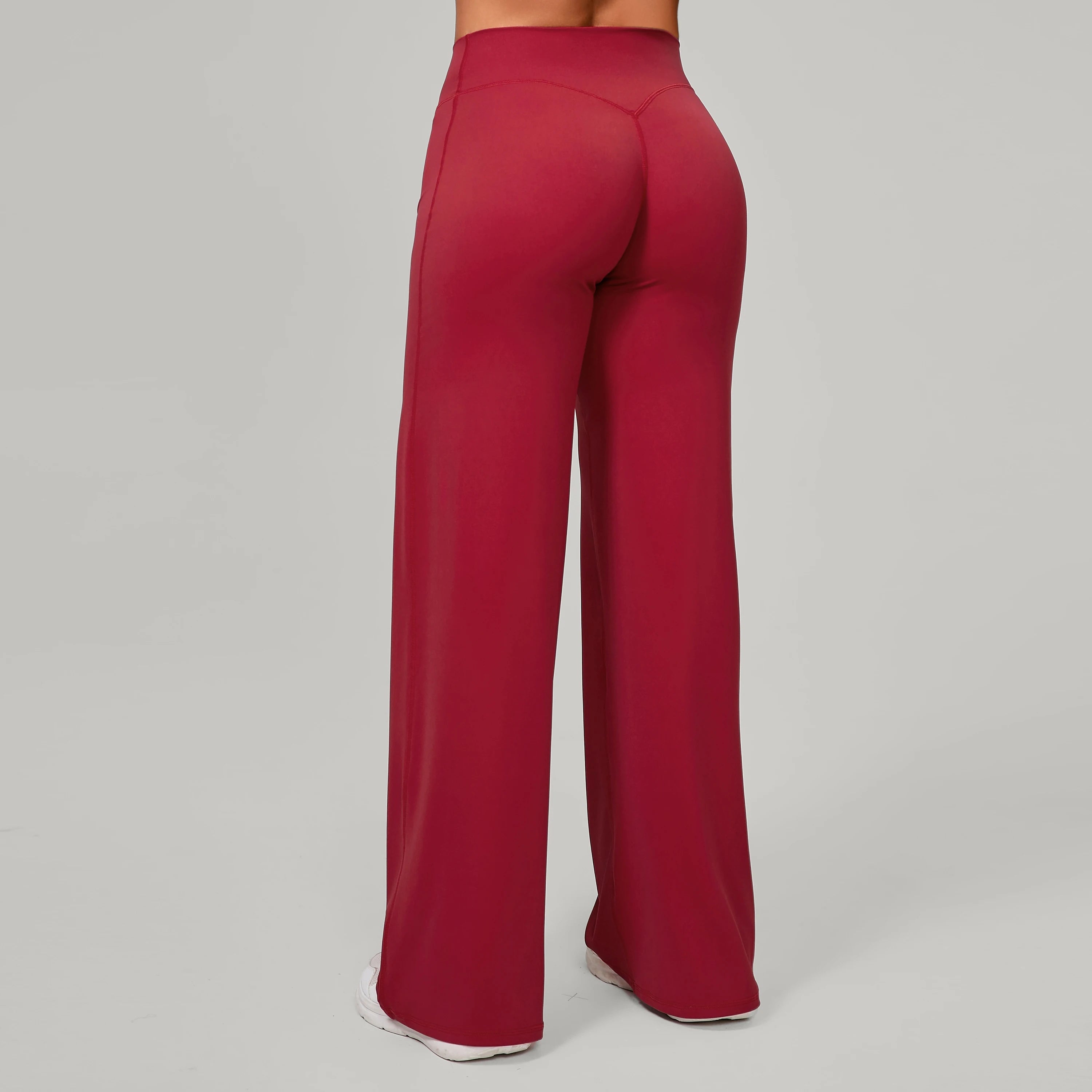 Damen gerade Yoga-Leggings weicher, dehnbarer Stoff Damen-Yogahosen GYM Schweißableitende Eigenschaften Lauf-Sport-Hosen