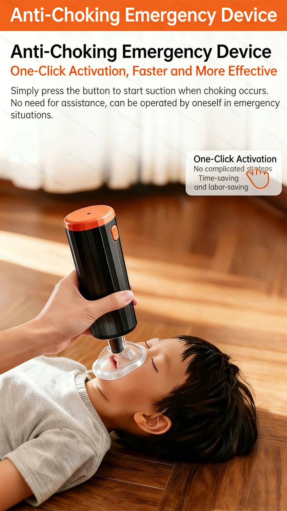 Auto Choking Rescue Device First Aid Kits Anti Choking Devices Emergency Suction Asphyxia Adults & Children CPR Rescue Device