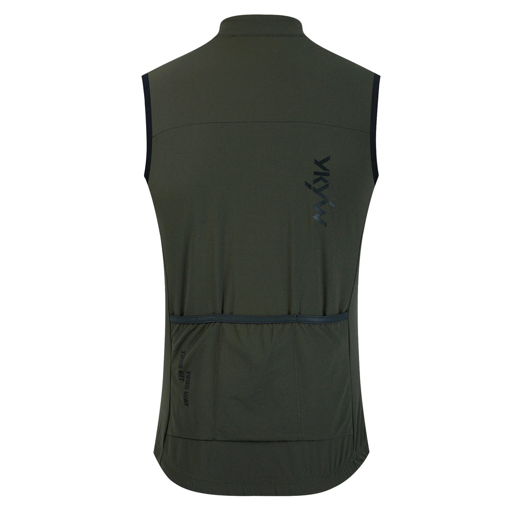 YKYWBIKE Herren Radsport Gelit Thermo-Fleece Fahrrad Windjacke Ärmellose Weste Winddicht Wasserdicht Radfahren