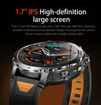 2026 Neue TANK Ultra 1400mAh Akku Militär Smartwatch 10ATM Wasserdicht Herzfrequenz Taktische LED Taschenlampe Herren Sportarmband