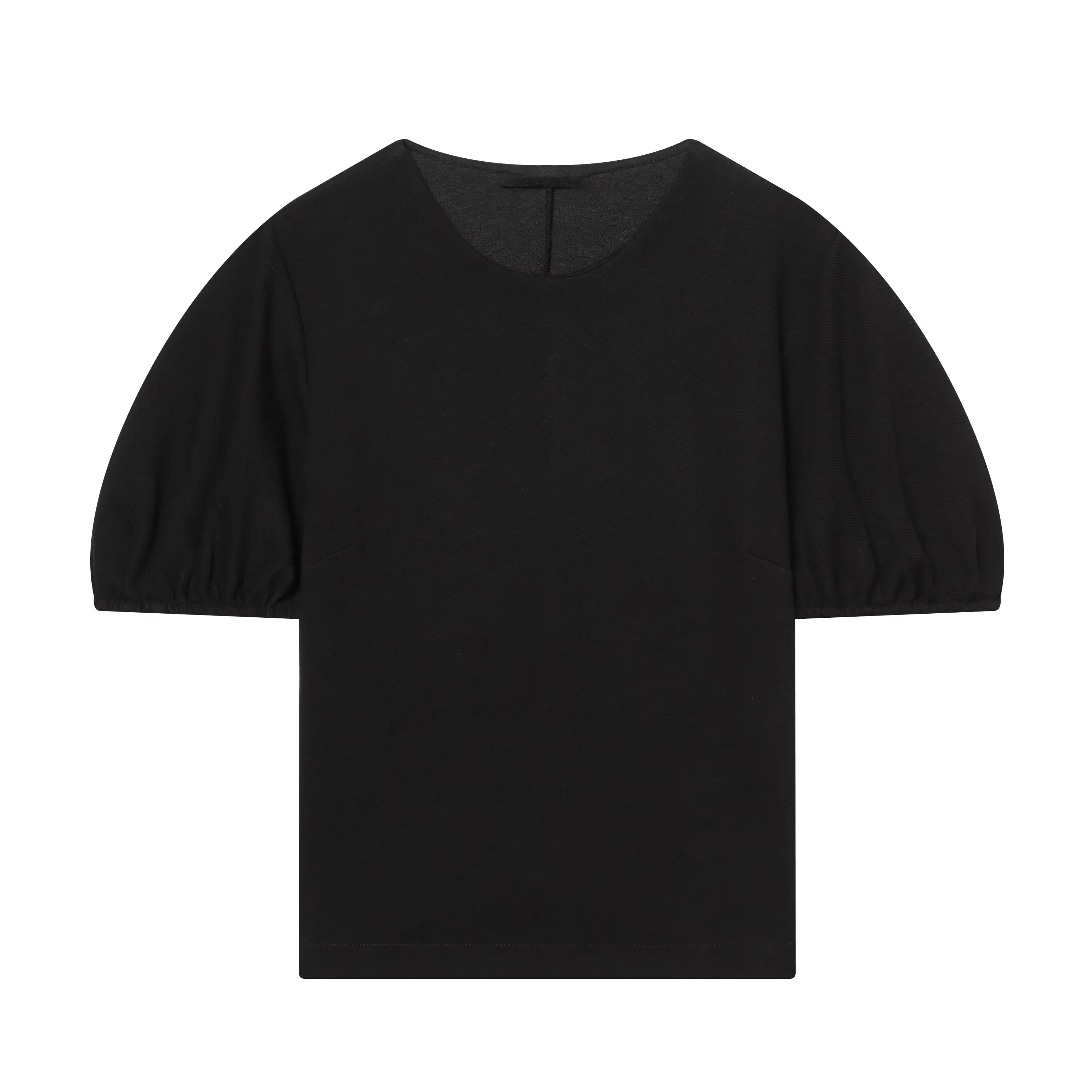 HH Damen Elegantes Beiges Set, Rundhals-T-Shirt, Einfarbiges Puffärmel-Oberteil, Lässige Weite Hosen, High Street Chic Outfit