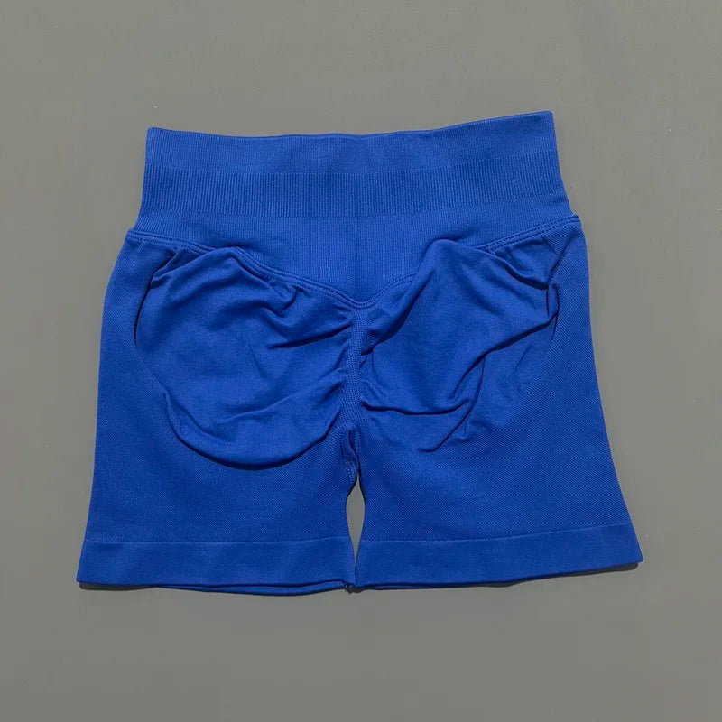 HISTELLO Impacts Shorts 4.5" Women Fitness Sports Biker Shorts Low Waist Gym Short Workout Scrunch Butt Yoga Seamless Leggings