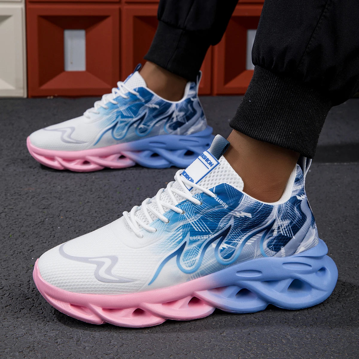 2025 Unisex Laufschuhe Herren Damen Leichte Mesh Atmungsaktive Bequeme Flache Weiche Tennisschuhe Sommer Schnürsneaker Herren