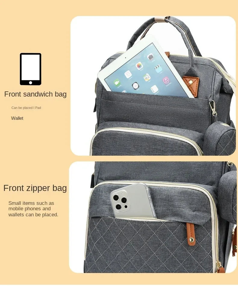 USB Mummy-Bag Windeltasche Babypflege Große Kapazität Mama Rucksack Mummy Mutterschaft Nasstaschen Wasserdichte Baby Schwanger Wickelrucksack