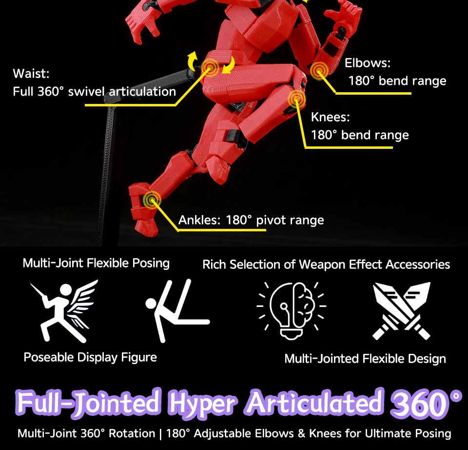 9L3D Gedruckte Deadpool Wolverine Batman Spider-Man Venom Actionfiguren Dummy13 Lucky13 T13 Anime Modell Spielzeug Sammlerstücke Geschenke