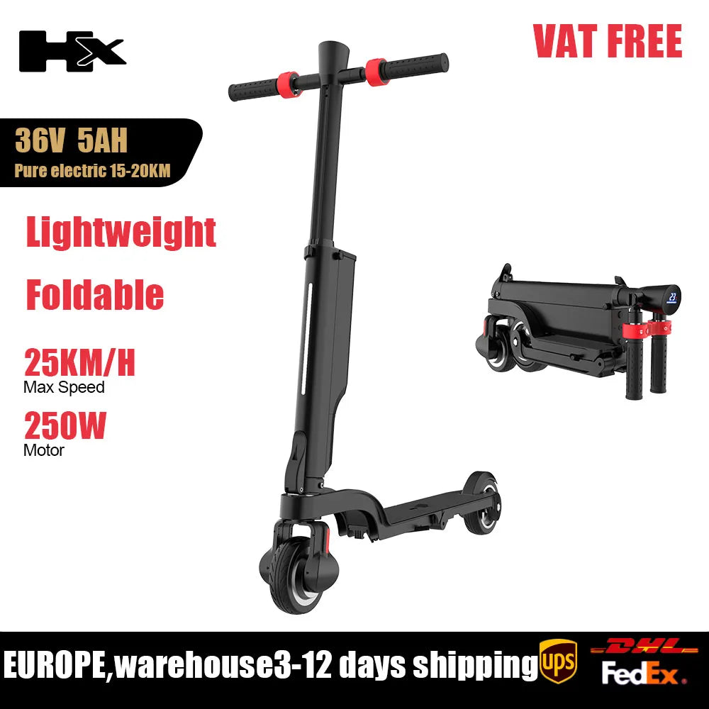 HX X6 Elektroroller Erwachsene 350W 7.5AH 36V 25KM/H Faltbarer Elektrischer Tretroller 5.5 Zoll Rad E-Scooter Für Erwachsene Kinder