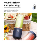 400ML Portable Electric Juicer 2 Cup Home Mini Multifunctional Wireless Blender USB Rechargeable Small Juice Cup Mixer Machine