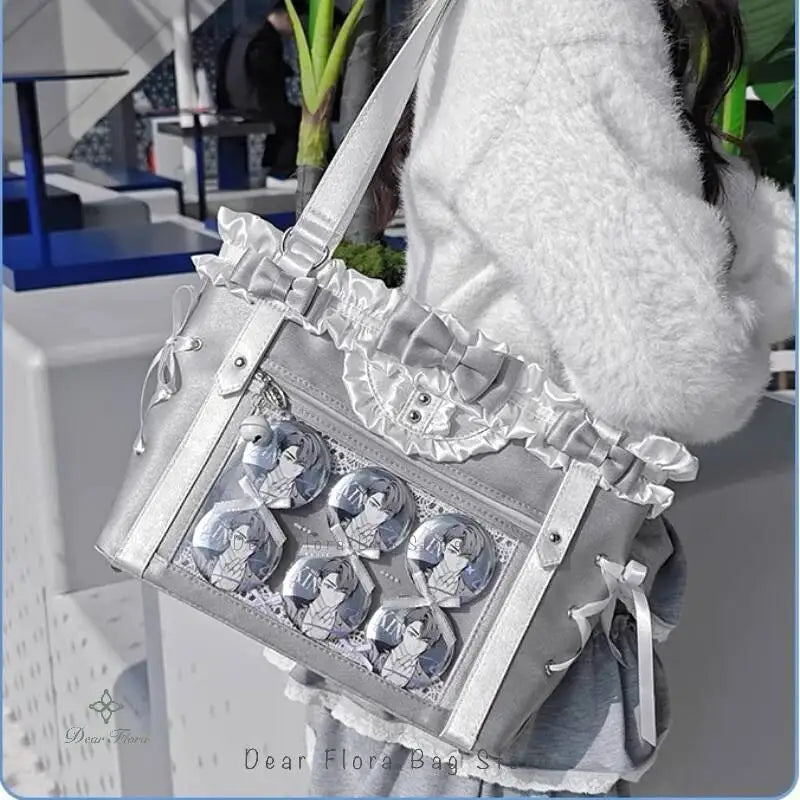 Neue Y2K Süße Japanische Ita Bag Lolita Mädchen Transparente Umhängetasche Große Kapazität Umhängetasche Lässige Tasche DIY Display Handtaschen