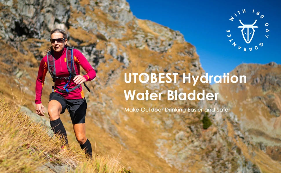 UTOBEST 1L/1.5L/2L/3L Trinkblase Wasserreservoir Trinkbeutel BPA-frei zum Laufen Radfahren Wandern