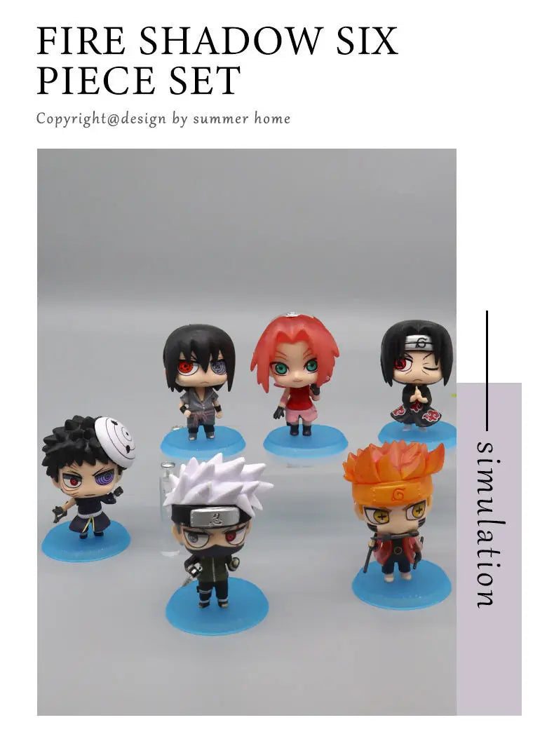 Anime Naruto Actionfigur Naruto Sasuke Kakashi Itachi Modell Spielzeug Desktop Ornament Dekoration Geschenk Junge Mädchen