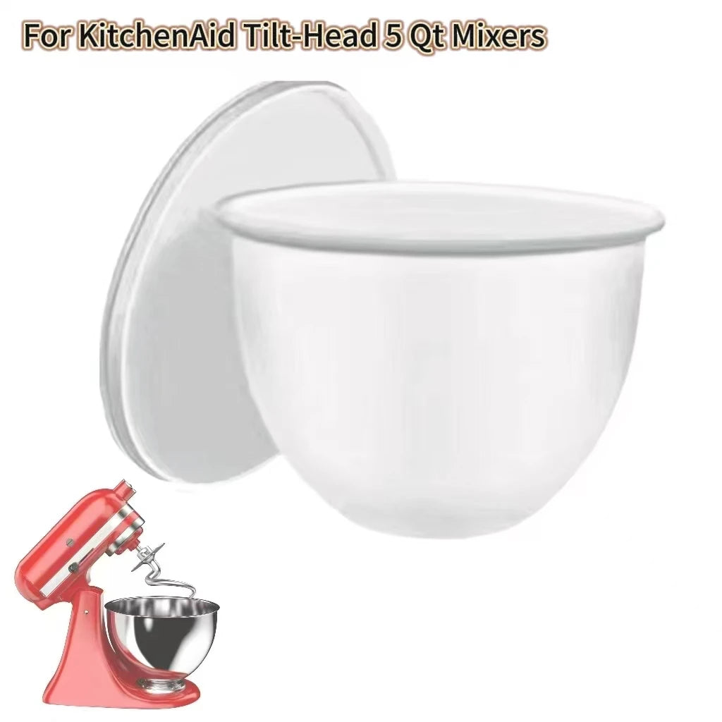 Silikonschüssel-Einlage mit Deckel für KitchenAid 4,8-Liter-Küchenmaschinen mit kippbarem Motorkopf