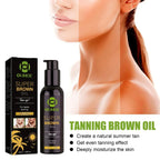 Brown Bräunungsöl Sonnenloses Selbstbräunungs-Körperbronzer Nährendes Sommer-Strand-Solarium Leistungsstarkes Natürliches Bräunungsförderndes Öl