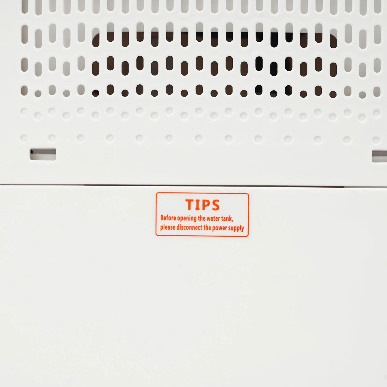 Weißer moderner freistehender ABS-Klimaventilator mit Fernbedienung, Touchscreen, EU-Stecker, warmer und kühler Wind, Zeitschaltfunktion, Luftbefeuchter