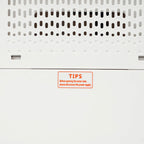 Weißer moderner freistehender ABS-Klimaventilator mit Fernbedienung, Touchscreen, EU-Stecker, warmer und kühler Wind, Zeitschaltfunktion, Luftbefeuchter