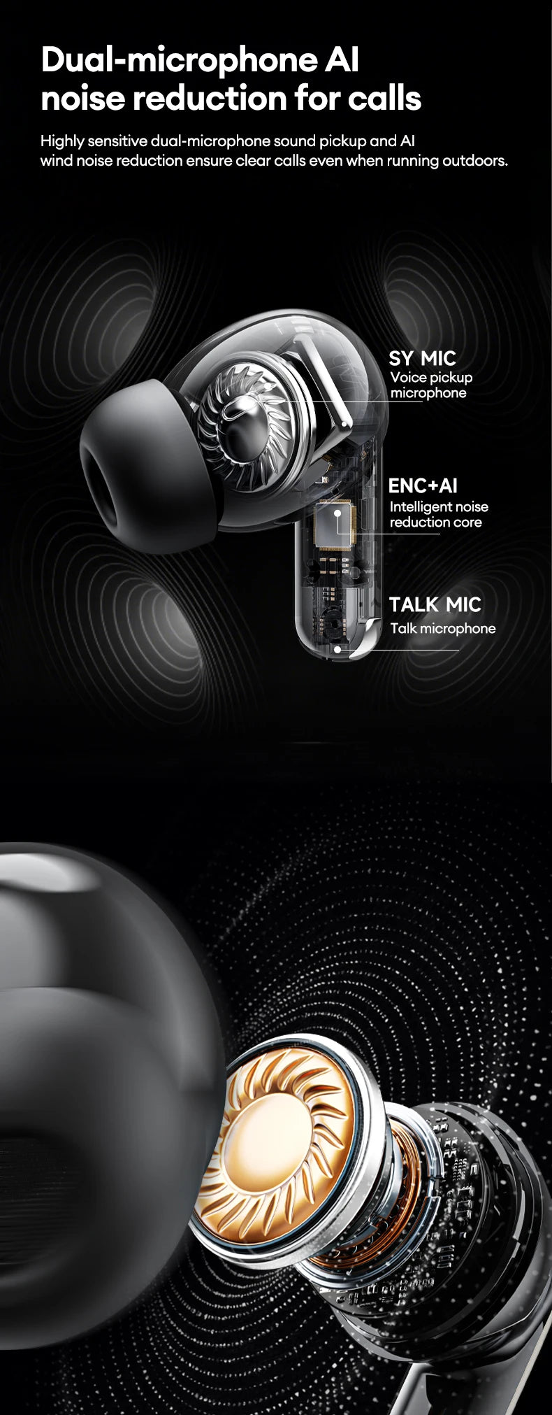 Choice Lenovo LE208 Kabellose Lederkopfhörer Bluetooth 6.0 ENC Kopfhörer Rauschunterdrückung Headset Geringe Latenz Gaming-Headset