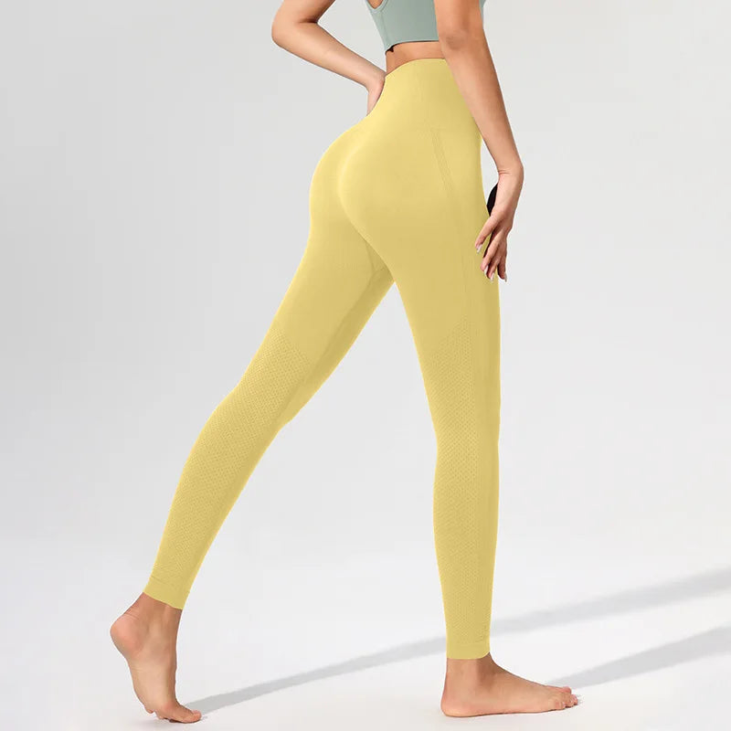 Pfirsich Lift Hüfte Hohe Taille Yogahose Damen Stretch Eng Trainingshose Laufen Sexy Fitnesshose