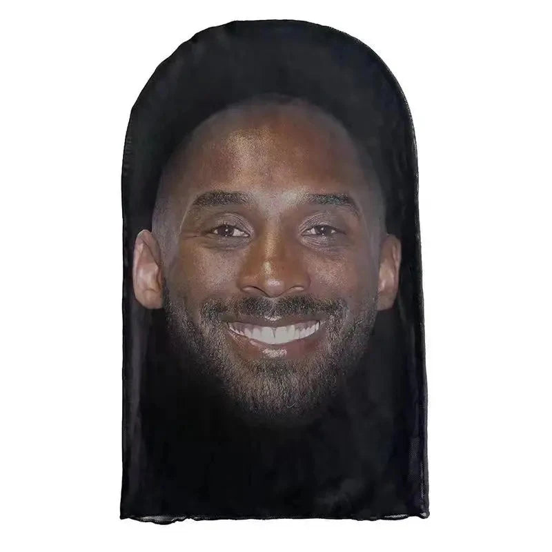 Neue 3D-gedruckte Kanye Maske Drake Elastisches Mesh Vollgesichtsmaske für Unisex Cosplay Kopfbedeckung Party Simulation Sturmhaube Mütze Kopfbedeckung
