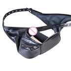 Multifunktionale Leder-Keuschheitsunterwäsche mit Vibrationslosem Silikon-Dildo Anal-Accessoires für sinnliches Liebesspiel Sexspielzeug für Paare