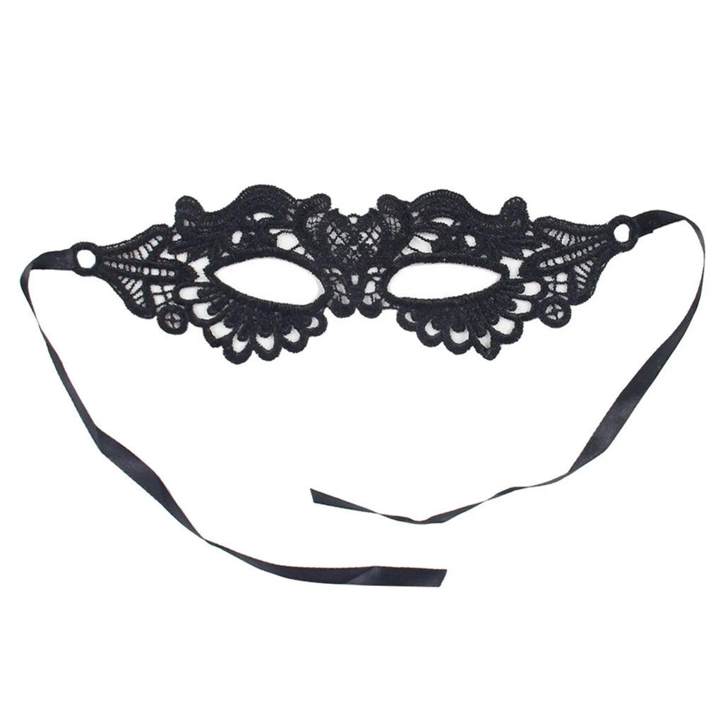 Schwarze Königin-Spitzenmaske, Stickerei-Applikationen, Party-Karnevalsmaske, Damen-Accessoires, Hochzeitsmaske, Halloween-Maskerade-Maske