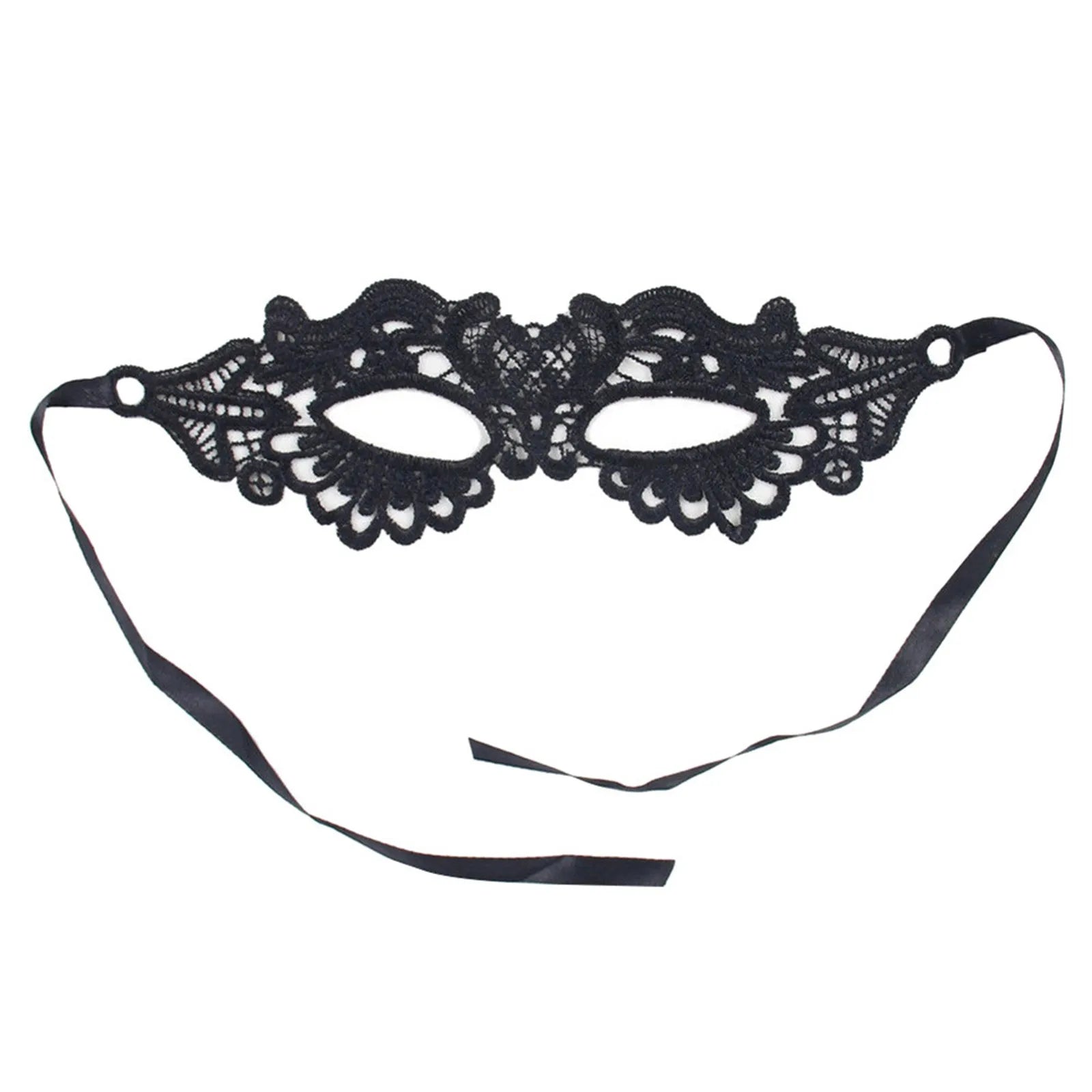 Schwarze Königin-Spitzenmaske, Stickerei-Applikationen, Party-Karnevalsmaske, Damen-Accessoires, Hochzeitsmaske, Halloween-Maskerade-Maske