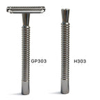 Shavcooo Glide Pro 4D Edelstahl Sicherheitsrasierer Umweltfreundlicher Dual-Halb-Rasierer für Herren und Damen Geschenkset mit Reiseetui