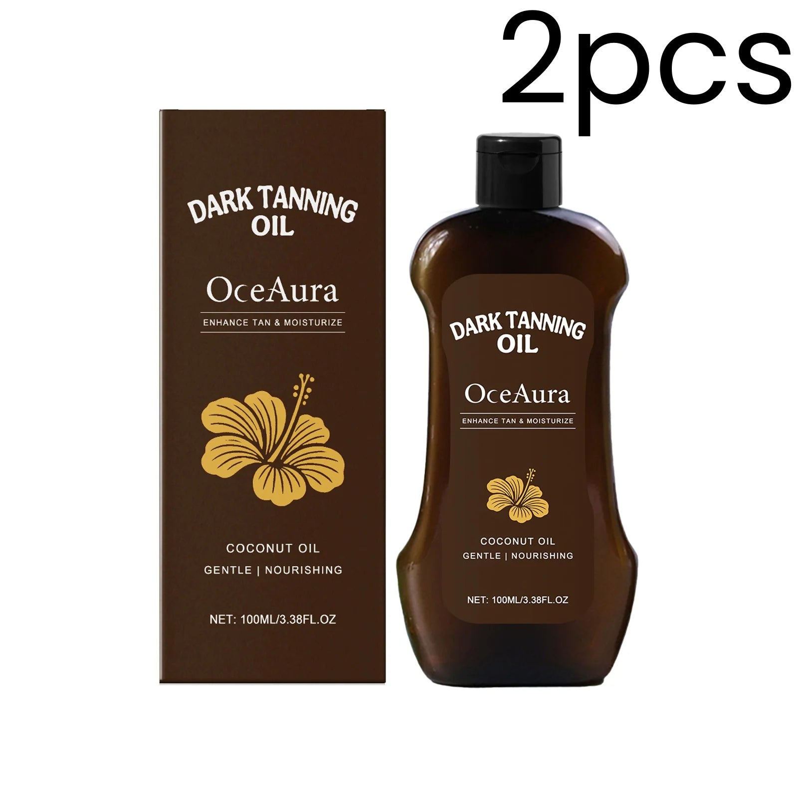 OceAura Bräunungsöl-Lotion Tiefenwirksam Feuchtigkeitsspendend Nährend Hautverjüngend Langanhaltende Bräune Leicht Nicht Fettend Bräunungsöl
