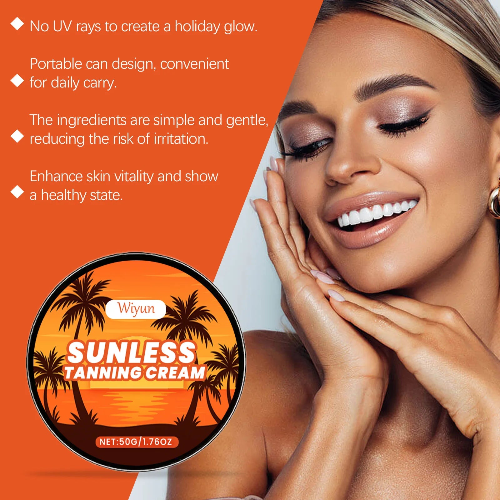 Selbstbräunungslotion Sommeranhaltende Körperbräunungsbeschleuniger Intensive Bräunung Natürlicher Glanz Reparatur Solarium Selbstbräuner Creme