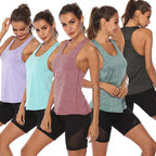 WANAYOU Ärmellose Yoga-Shirts Damen Schnelltrocknendes Running Sport Tank Top Ärmelloses Fitness Gym Workout Top Yoga Weste