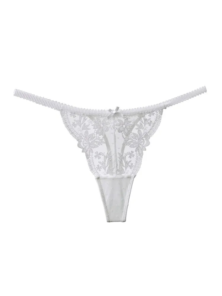 Heißer Verkauf Französisches sexy Dessous-Set für Damen, ultradünner transparenter BH und Höschen-Set, besticktes Spitzen-Form-Camisole-Unterwäsche-Set