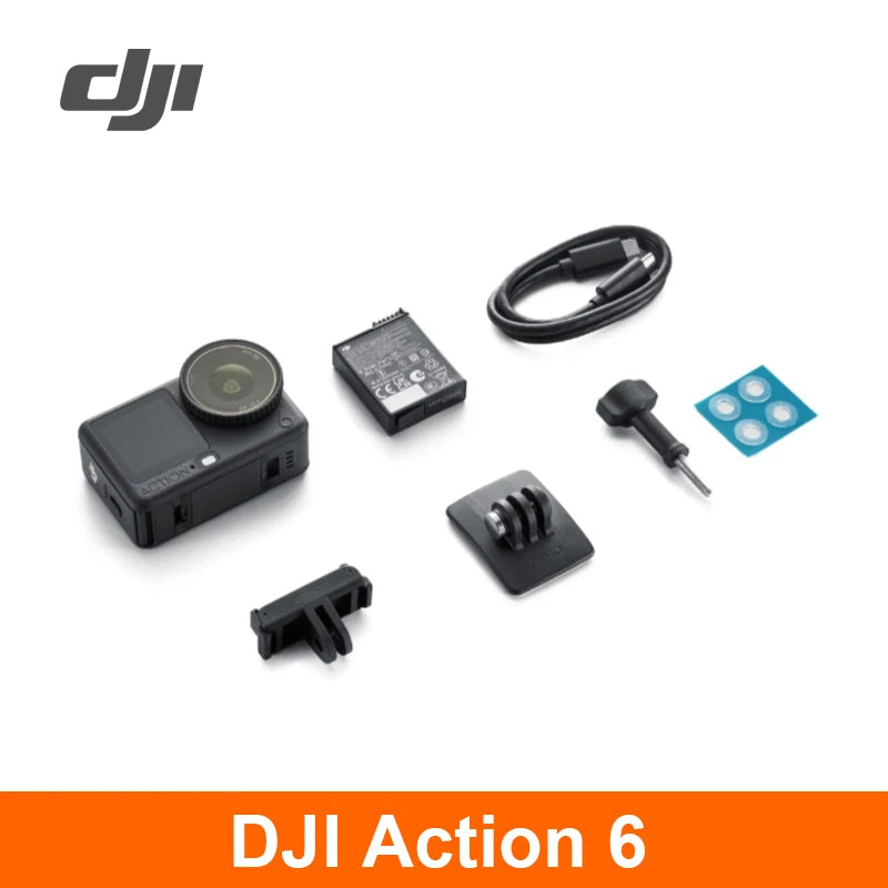 DJI Osmo Action 6 Action-Kamera, variable Blende, 1/1,1-Zoll-Quad-Sensor, neues 4K mit freiem Zuschnitt, Osmo Action 6
