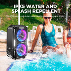 W-KING 250W PEAK Großer Bluetooth Lautsprecher Lauteste/Massive 120dB/12 Custom Bass, V5.3 Big Party Boombox Tragbarer Kabelloser Lautsprecher
