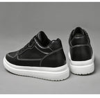 Hochwertige Herren-Sneaker, erhöhte Herrenschuhe, modische Freizeitschuhe, bequeme Leder-Sportschuhe, Höhenzunahme 6/8/10 cm