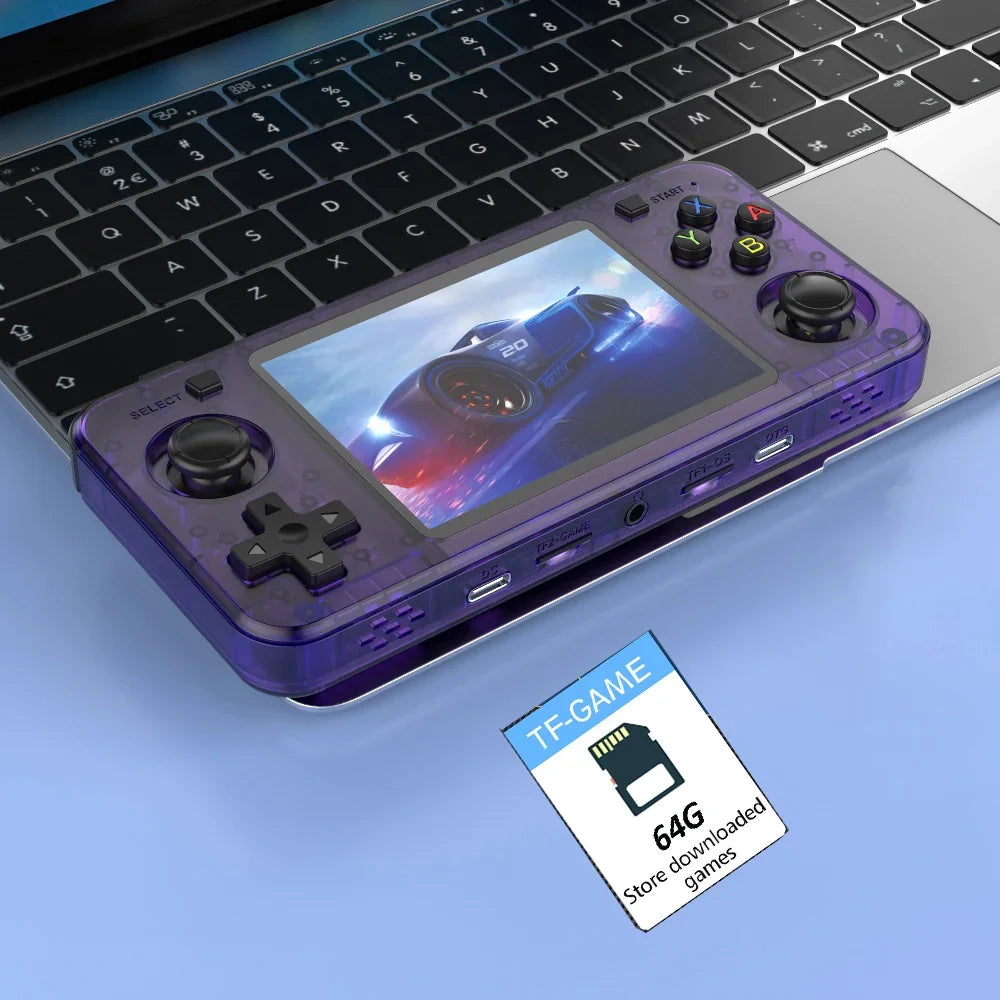 R36H ARKOS Retro Handheld-Spielekonsole Tragbarer 64G 128G Pocket-Videoplayer 3,5 Zoll IPS-Bildschirm R36S quer Kindergeschenk