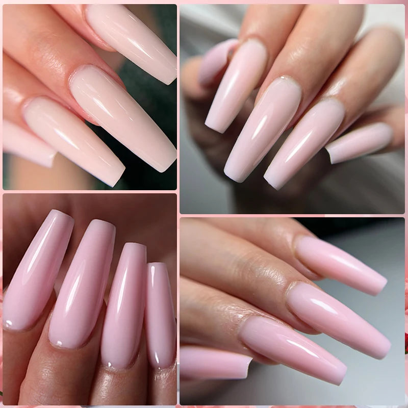 LILYCUTE 15ml Verlängerungsgel-Nagellack-Set Quick Nail Prolong mit Verlängerungsform-Nagelspitzen Acryl-Lösung Maniküre-Werkzeug-Kit