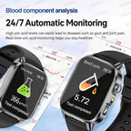 Neue Herren Smartwatch für präzise Gesundheitsdiagnose: EKG, Blutdruck, Blutsauerstoff, Blutfett, Harnsäure, Temperatur, Bluetooth-Anruf