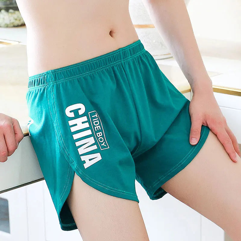 Fashion Locker Herrenunterwäsche 100% Baumwolle Weiche Mittelbund-Boxershorts Atmungsaktive Unterhosen Jungen Große Größen Boxershorts Schlafanzug