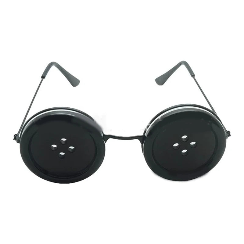 Coraline Knopfaugen-Brille Halloween Cosplay Brillen Requisiten Neuheit Lustige Brille für Andere-Mutter-Kostümzubehör