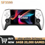 SF3500 Retro Handheld Videospielkonsole Linux System 5,0 Zoll 854*480 IPS Bildschirm 3000mAh Tragbarer Pocket Video Player Spiele