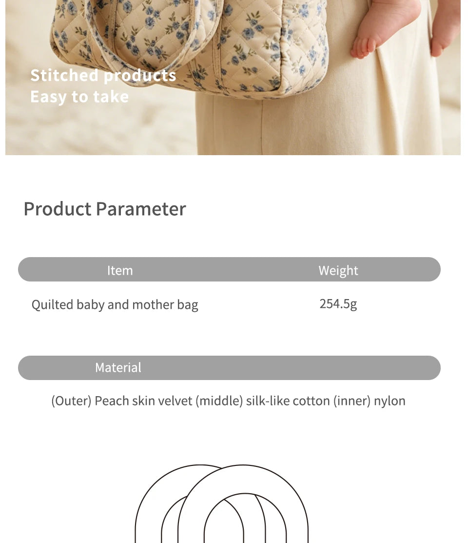 Elinfant 1 Stück Baby-Wickeltasche für Mütter, Stilltasche, Babysachen, Windeltaschen für Mütter, Mama-Handtaschen, Kinderwagen, Mutter und Kind
