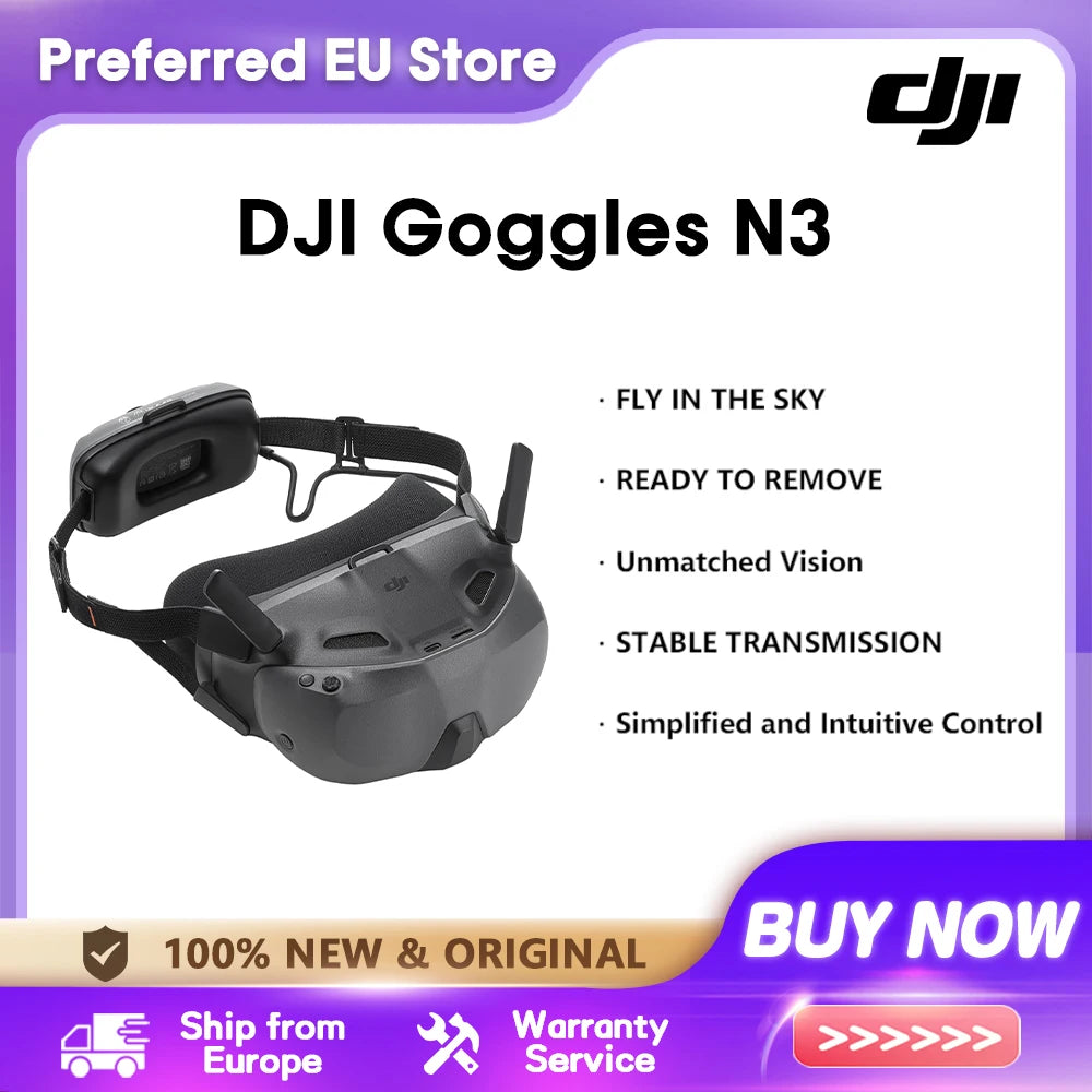 DJI Goggles N3 FPV Goggles 1080p Ultra Wide Screen Immersive Flight Experience FPV Wireless Streaming Goggles N3 Main image