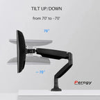 D-MOUNT D80 metal alumin 2-10KG 13"-32" monitor desktop stand mount gas spring arm full motion rotate clamp 0-60mm grommet