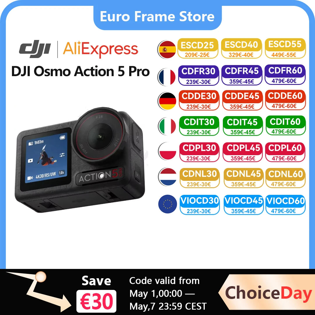DJI Osmo Action 5 pro 1/1,3″ SSOR 4 Std. verlängerte Akkulaufzeit Dual-OLED High-Bright-Touchscreen Action 5 Hauptbild