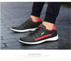 YRZL Herrenschuhe Frühling Herbst Wasserdichte Wandersneaker Freizeit Herren Ledersportschuhe Rutschfeste Tennisschuhe für Herren