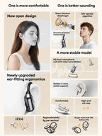 Lenovo LE503 OWS Kabellose Ohrhörer Bluetooth V6.0 Open-Ear Kopfhörer ENC Geräuschunterdrückung Earbuds Wasserdicht Lange Akkulaufzeit