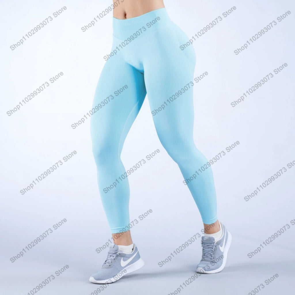 Damen High Waist Nahtlose Yoga Leggings Bauchkontrolle Po-Lifting Workout Hose Weiche Athletic Leggings für Fitnessstudio Fitness Laufen