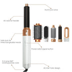 6-in-1 Haartrocknerbürste Heißkamm-Set Professioneller Lockenstab Haarglätter Styling-Tool Luft-Styling Haartrockner Haushaltsgerät